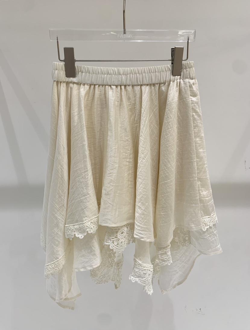 FABRIC韓國直郵女裝新品休閑時尚26春夏推薦職業短裙蕾絲FABRIC短裙