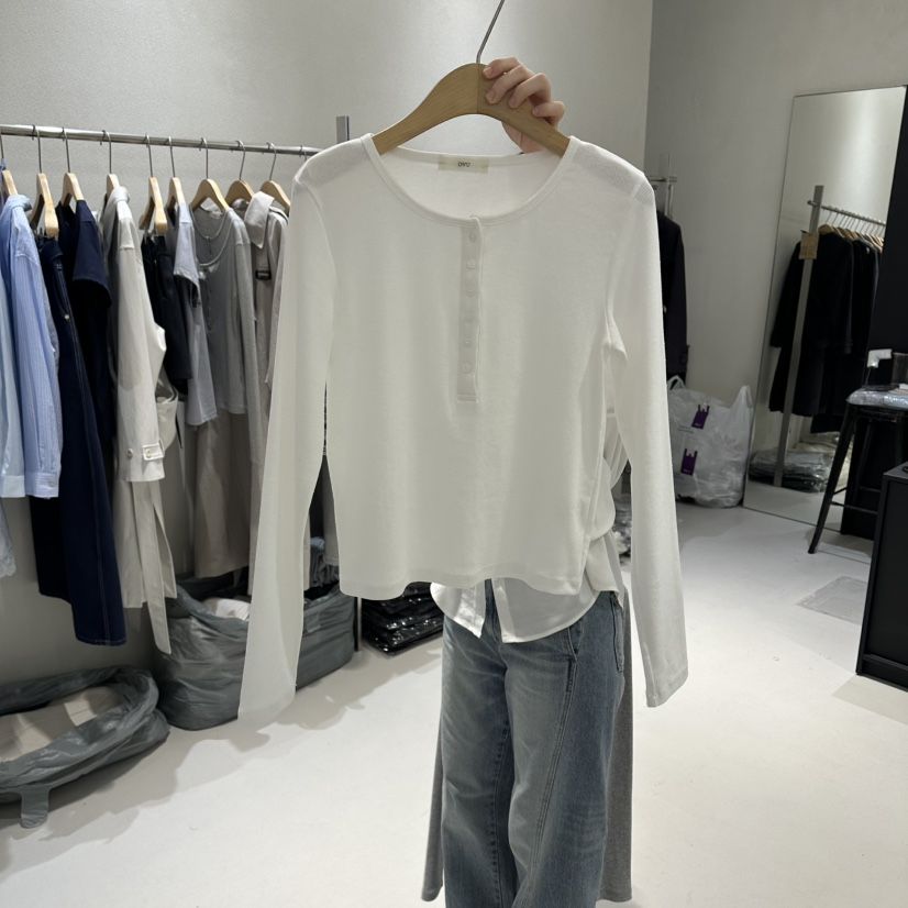 OVU韓國直郵女裝新款休閑熱賣推薦人氣職業26春夏長袖T恤OVU長袖T恤