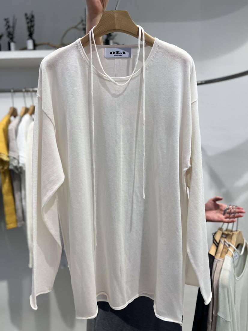 OLA韓國直郵女裝新品26春夏真品休閑熱賣推薦針織衫含腰繩mellor/OLA針織衫