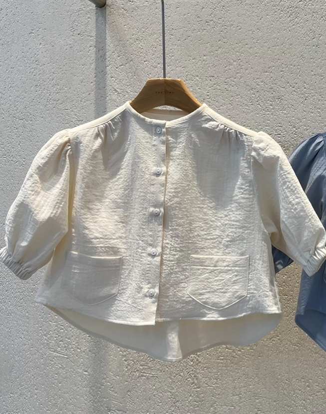 THE LINE-Q韓國直郵女士新款26春夏真品襯衫蕾絲衫童裝THE LINE-Q襯衫/蕾絲衫