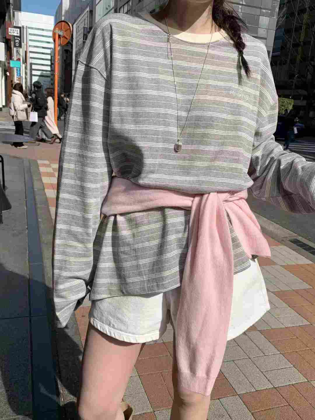 MELLOUNGE-멜라운지-T東大門實拍女裝新品推薦休閑長袖T恤MELLOUNGE-2件起長袖T恤