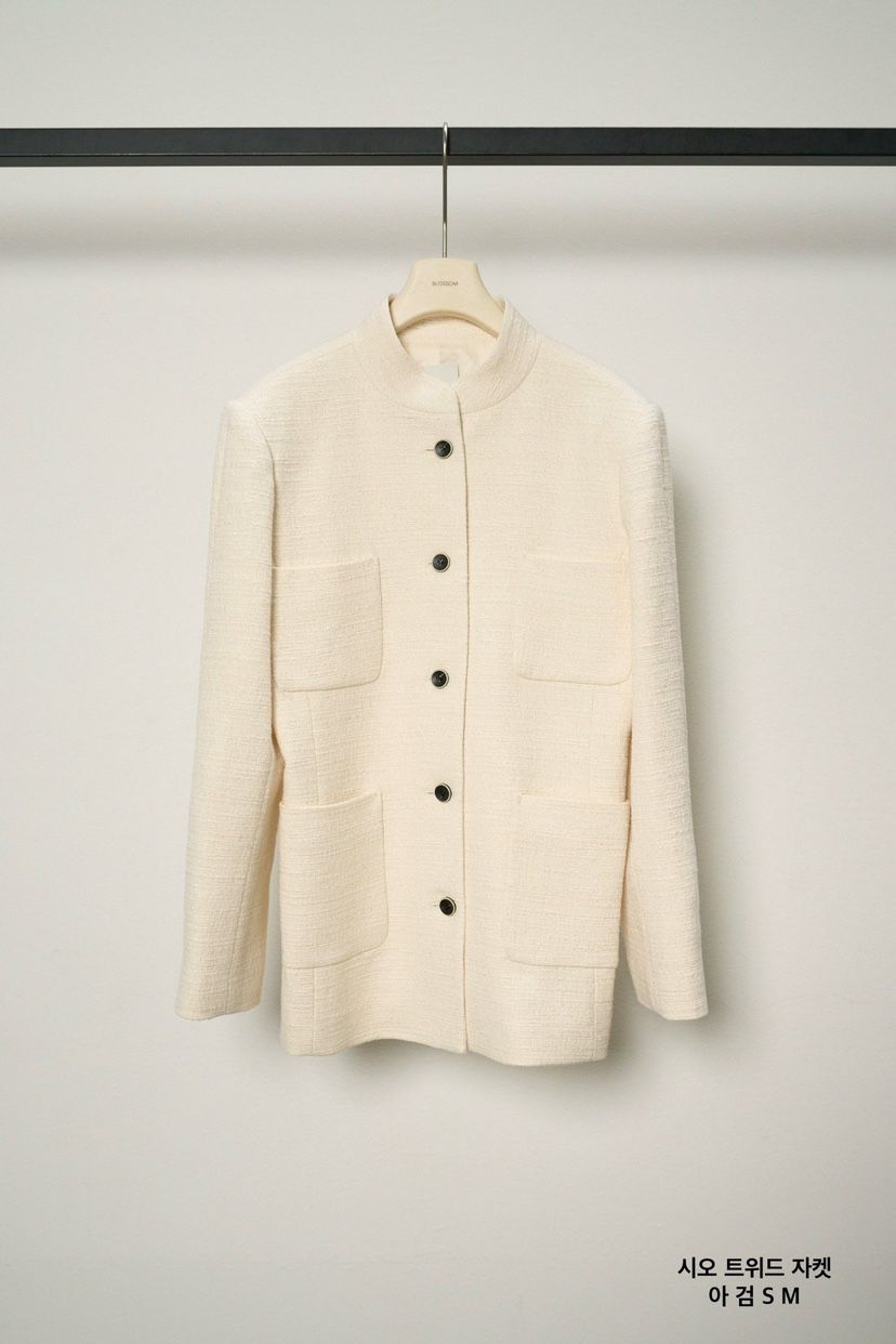 BLOSSOM韓國代購女士新款推薦26春夏人氣時尚熱賣夾克粗花呢BLOSSOM夾克