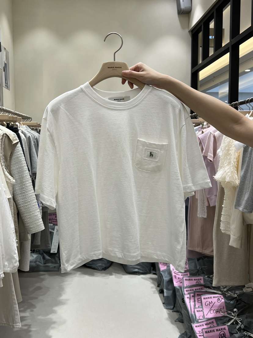 MARIE MARIE韓國東大門直郵女裝新品休閑時尚26春夏T恤口袋MARIE MARIET恤