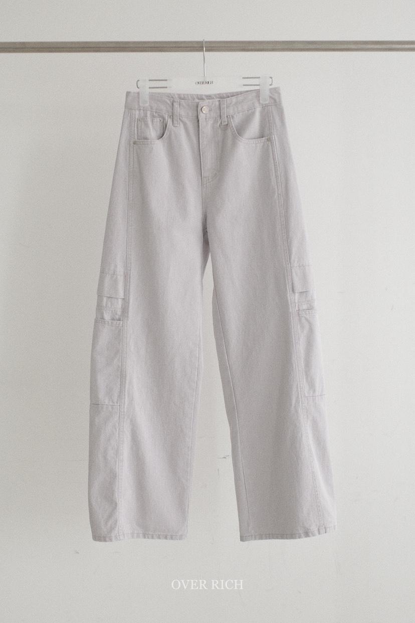 OVER RICH韓國東大門直郵女裝新款職業熱賣時尚休閑褲口袋OVER RICH休閑褲