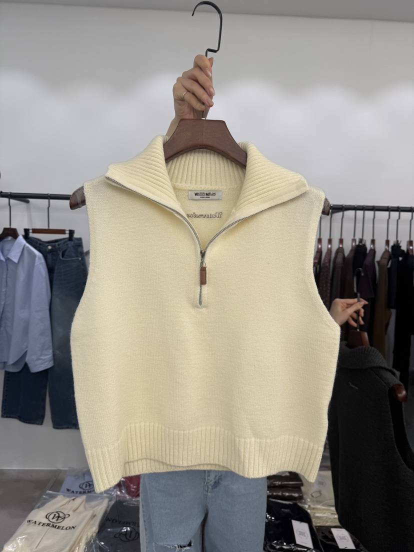 WATERMELON韓國代購女裝新款推薦時尚26春夏吊帶背心拉鏈WATER MELON吊帶/背心