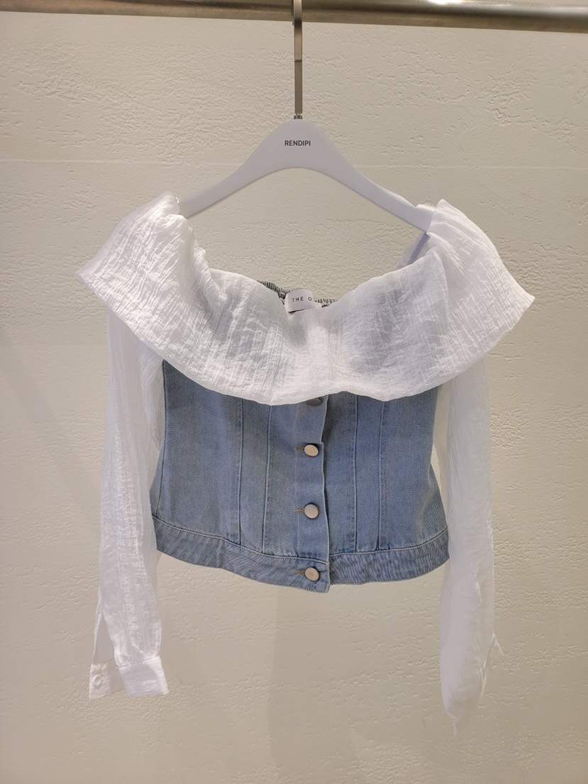 THE OTHER韓國東大門代購女裝新品職業襯衫蕾絲衫假兩件THE OTHER襯衫/蕾絲衫