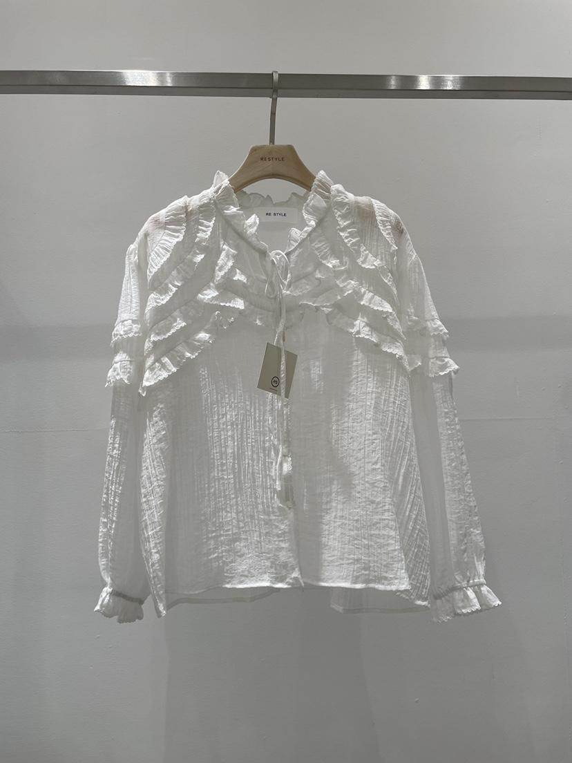 RE STYLE-Q韓國代購女士新品職業時尚熱賣26春夏襯衫蕾絲衫RE STYLE襯衫/蕾絲衫