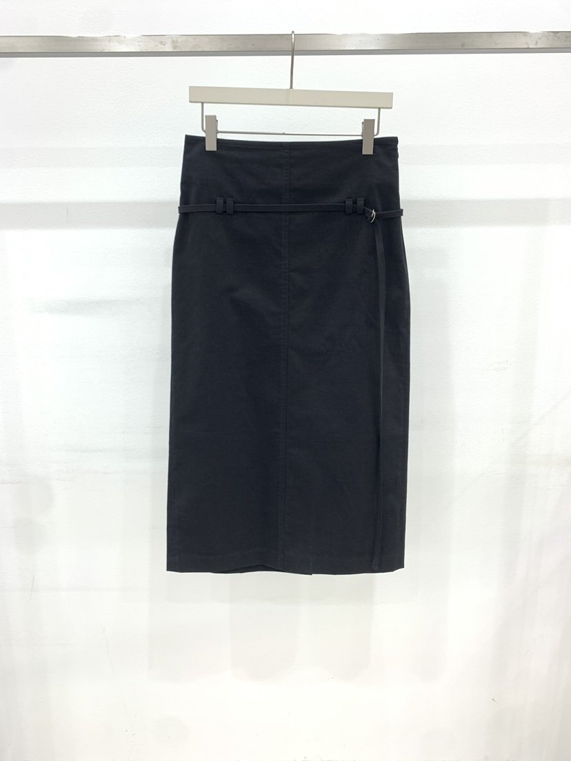 ARVE韓國東大門直郵女士新品熱賣時尚26春夏職業長裙含腰繩ARVE長裙