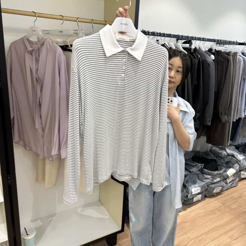 MUYBIEN韓國直郵實拍女士新品休閑推薦26春夏時尚長袖T恤MUYBIEN長袖T恤