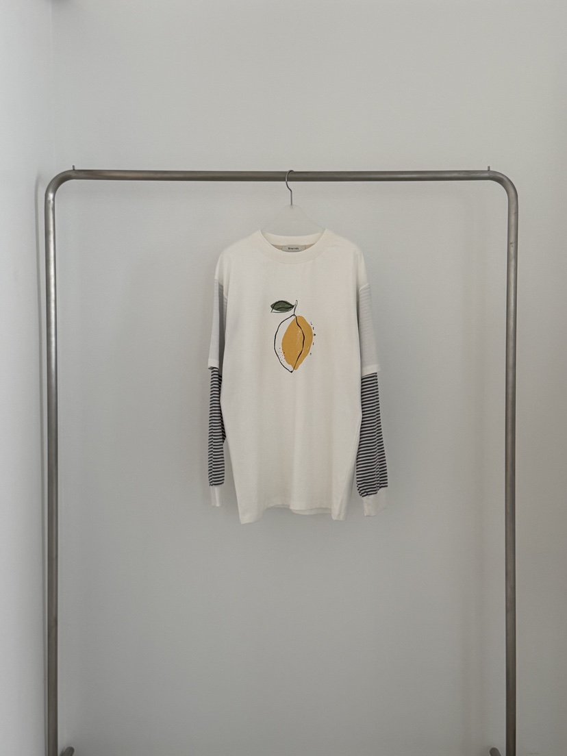 RIVER RAIN韓國直郵實拍女裝新款推薦時尚長袖T恤假兩件RIVER RAIN長袖T恤