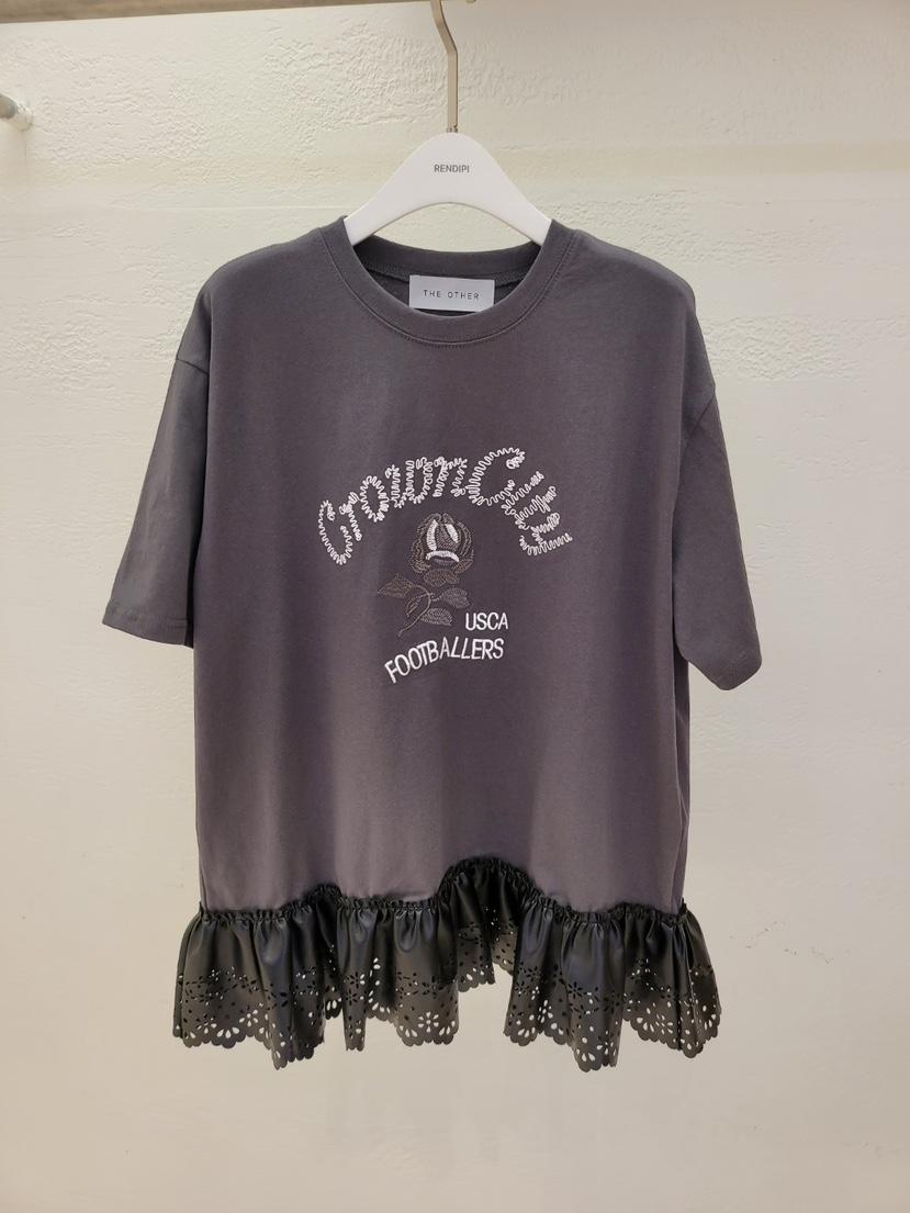 THE OTHER韓國直郵女士新款熱賣休閑推薦人氣時尚T恤皮革THE OTHERT恤