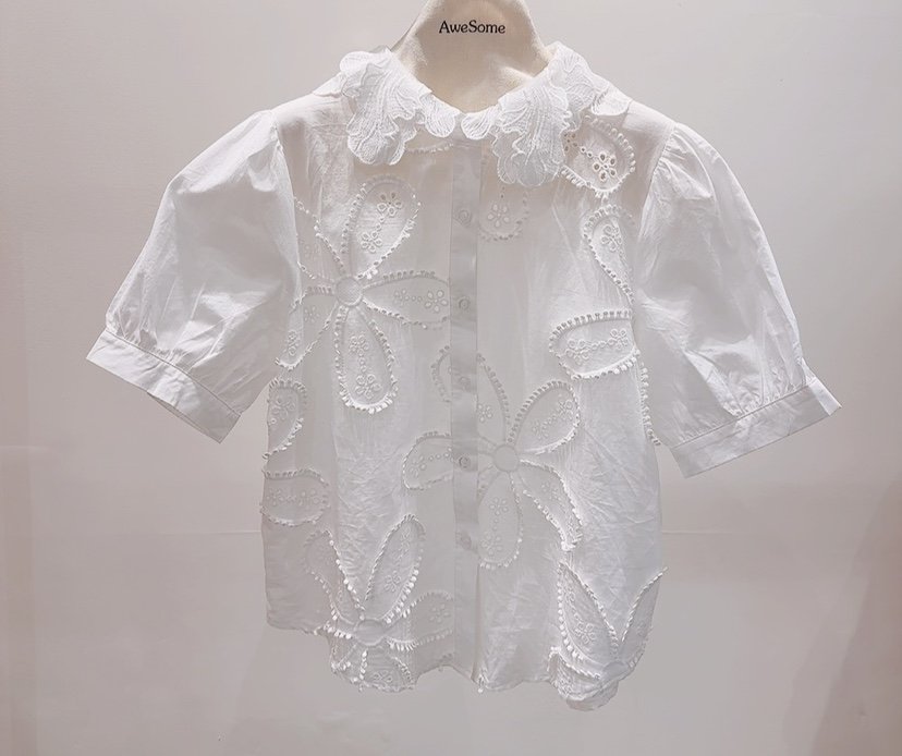 AWESOME-P韓國直郵女士新品熱賣26春夏休閑人氣襯衫蕾絲衫AWESOME-P襯衫/蕾絲衫