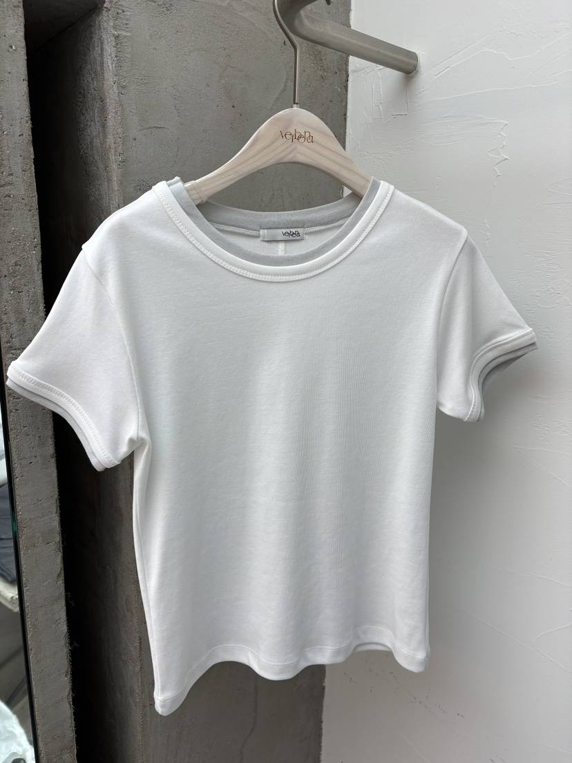 Verbena韓國代購女士新款職業26春夏熱賣休閑時尚T恤雙領VerbenaT恤