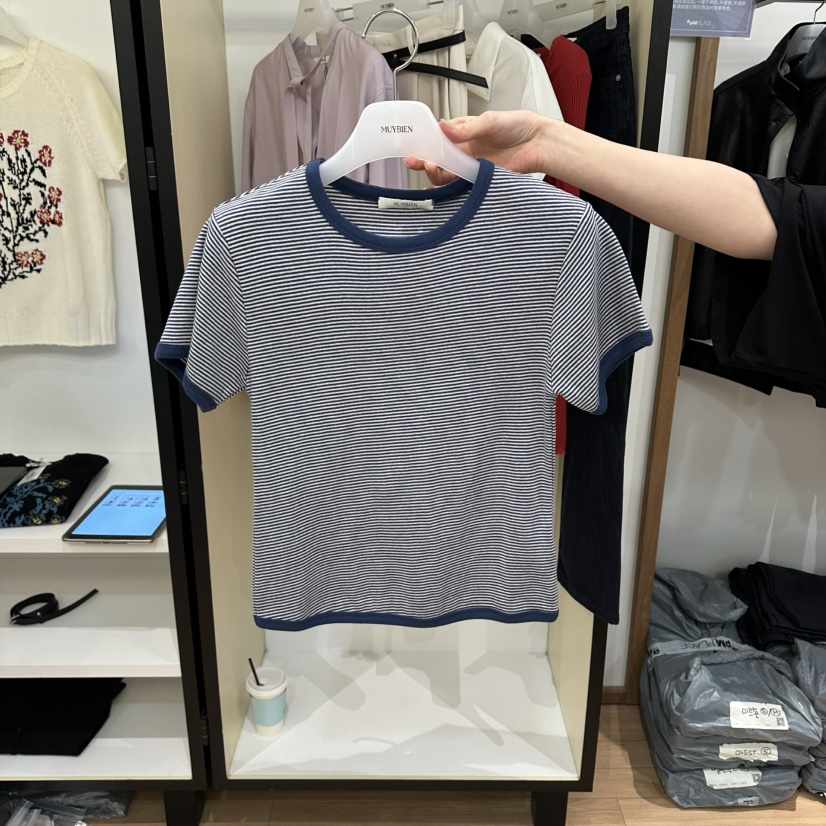 MUYBIEN韓國直郵實拍女裝新款人氣熱賣時尚職業休閑26春夏T恤MUYBIENT恤