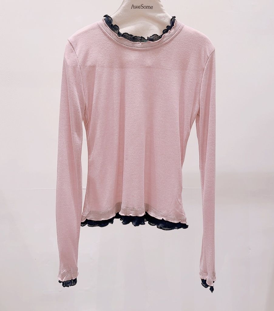 AWESOME-P韓國直郵女士新品休閑推薦26春夏人氣熱賣長袖T恤AWESOME-P長袖T恤