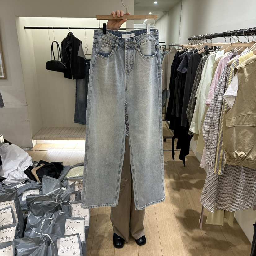 WINSOME韓國代購女士新款推薦人氣休閑熱賣職業26春夏牛仔褲WINSOME牛仔褲