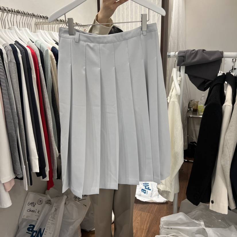 UNDERSTANDING韓國直郵女士新款職業半身裙中短裙褶裥開衩UNDERSTANDING半身裙/中短裙