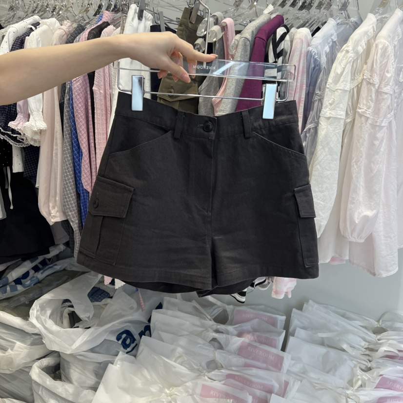RIVEROOM韓國代購女士新品推薦人氣26春夏熱賣職業休閑短褲RIVEROOM短褲