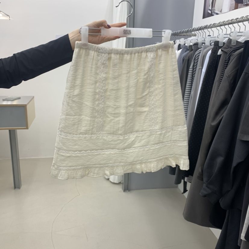 STAINLESS韓國東大門直郵女裝新品休閑人氣熱賣推薦短裙蕾絲STAINLESS短裙