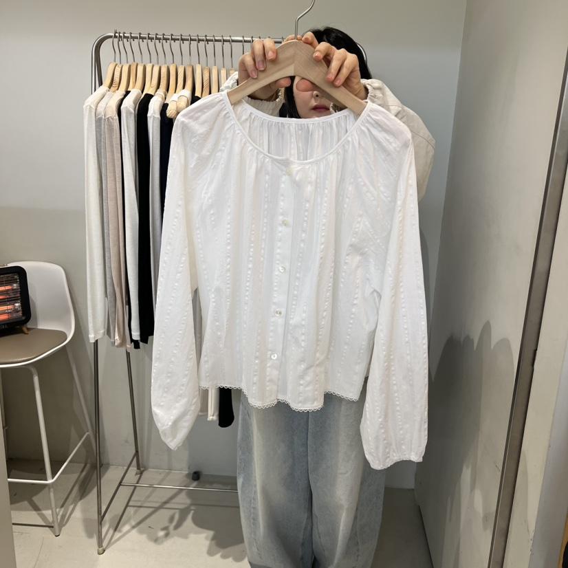 OUTRENE韓國東大門代購女裝新品人氣時尚職業推薦襯衫蕾絲衫OUTRENE襯衫/蕾絲衫