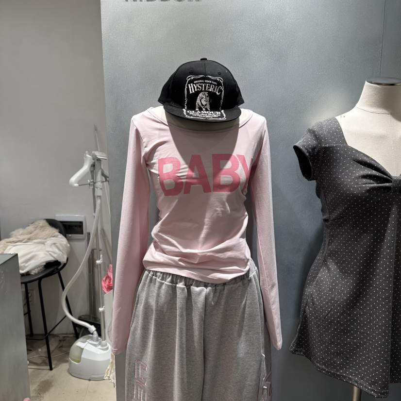 RIBBON韓國東大門代購女裝新款熱賣26春夏推薦人氣長袖T恤RIBBON長袖T恤