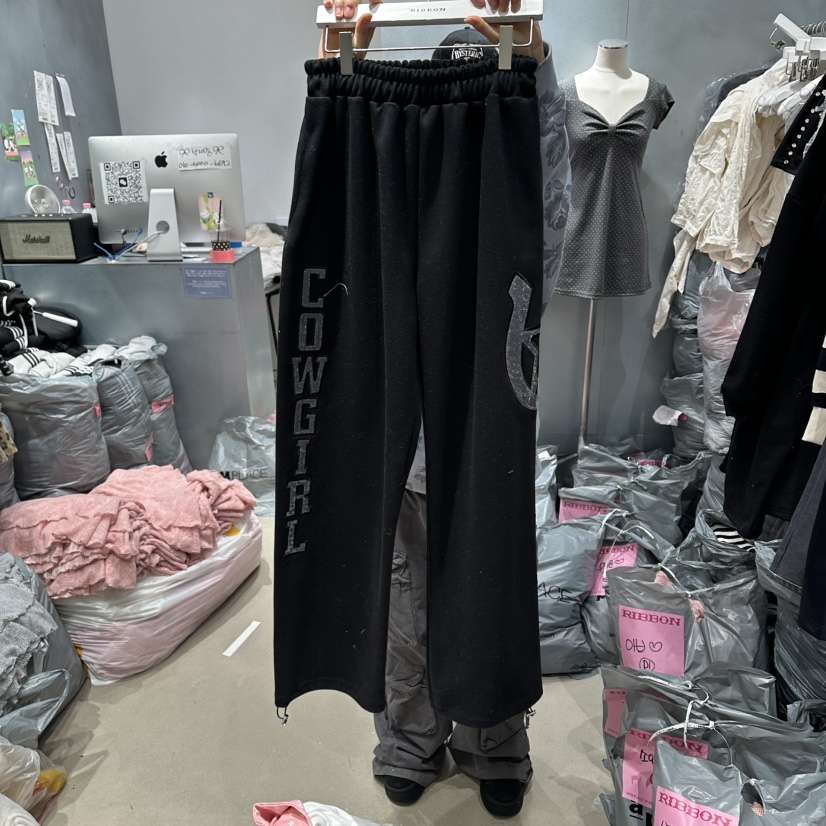 RIBBON韓國東大門代購女裝新款熱賣時尚休閑26春夏休閑褲RIBBON休閑褲