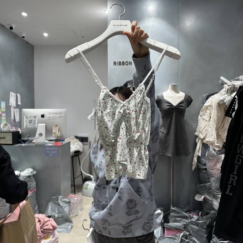 RIBBON韓國代購女裝新款職業休閑26春夏人氣熱賣吊帶背心RIBBON吊帶/背心