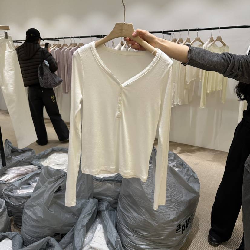 VEGETABLE韓國直郵女士新品推薦休閑時尚26春夏人氣長袖T恤VEGETABLE長袖T恤