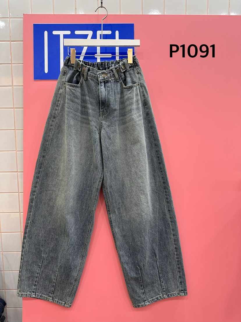 ITZEL韓國代購女裝新品熱賣26春夏職業時尚人氣休閑牛仔褲ITZEL牛仔褲