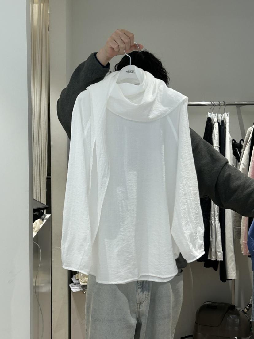 ARKIE/TAF韓國直郵女士新品時尚職業熱賣襯衫蕾絲衫含圍巾ARKIE/TAF襯衫/蕾絲衫