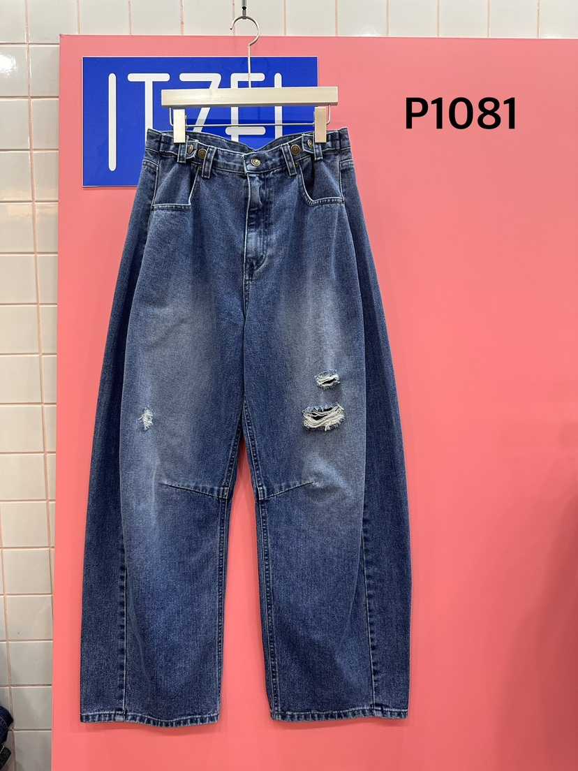 ITZEL韓國代購女裝新品時尚推薦職業熱賣人氣真品休閑牛仔褲ITZEL牛仔褲