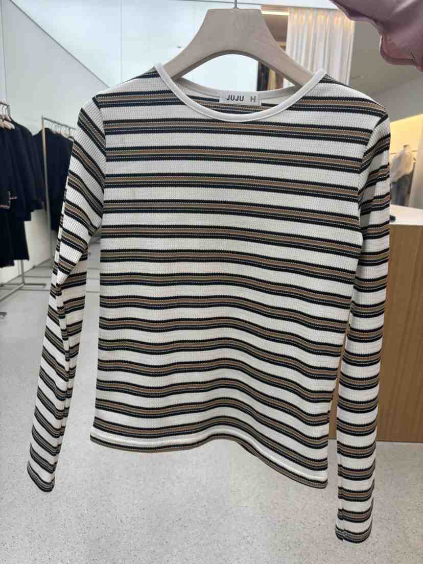 JUJU東大門代購女士新品熱賣職業26春夏休閑人氣推薦長袖T恤JUJU長袖T恤