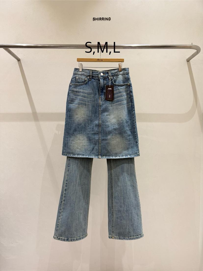 SHIRRING韓國代購女士新款人氣時尚職業26春夏熱賣裙褲雙層SHIRRING裙褲