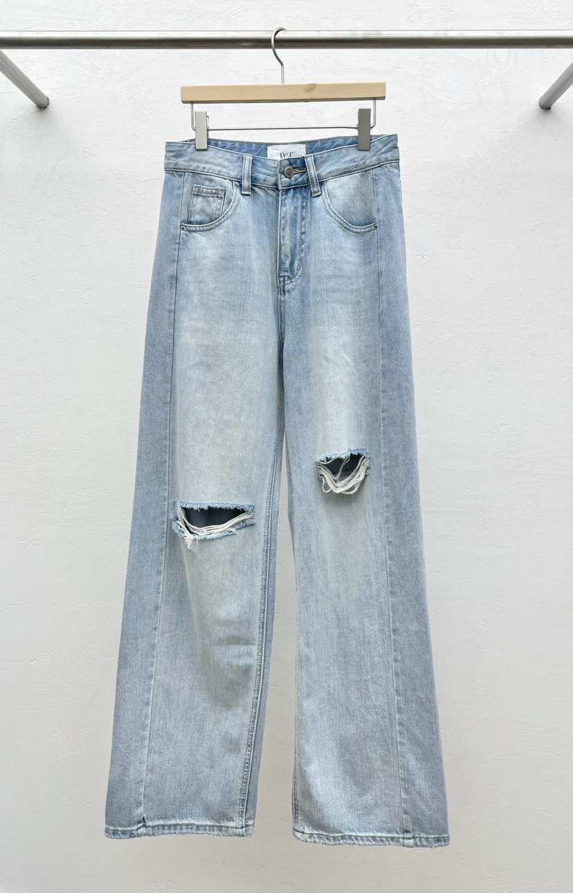 RE:FRESH-L韓國東大門代購女裝新品職業時尚休閑牛仔褲柔軟RE:FRESH牛仔褲