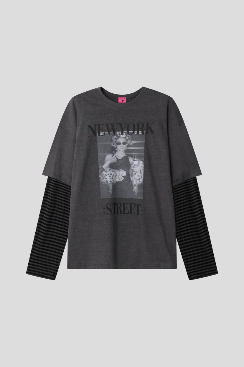 OURWAVE/OUR ROOM韓國直郵實拍女士新款職業26春夏長袖T恤Our Wave/Our Room長袖T恤