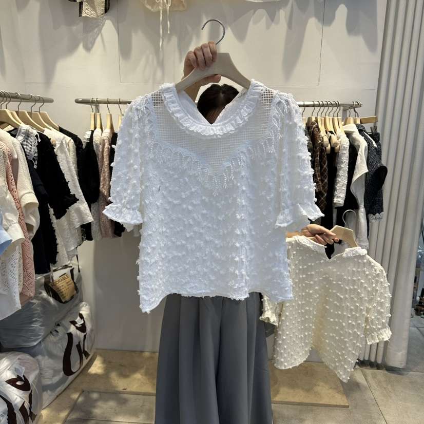 LADYBUG/ADORABLE韓國直郵女裝新款時尚真品休閑襯衫蕾絲衫LADYBUG/ADORABLE襯衫/蕾絲衫