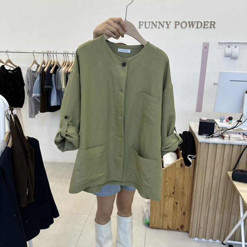 FUNNY POWDER東大門實拍女裝新款推薦熱賣職業真品休閑夾克THE FUNNY夾克