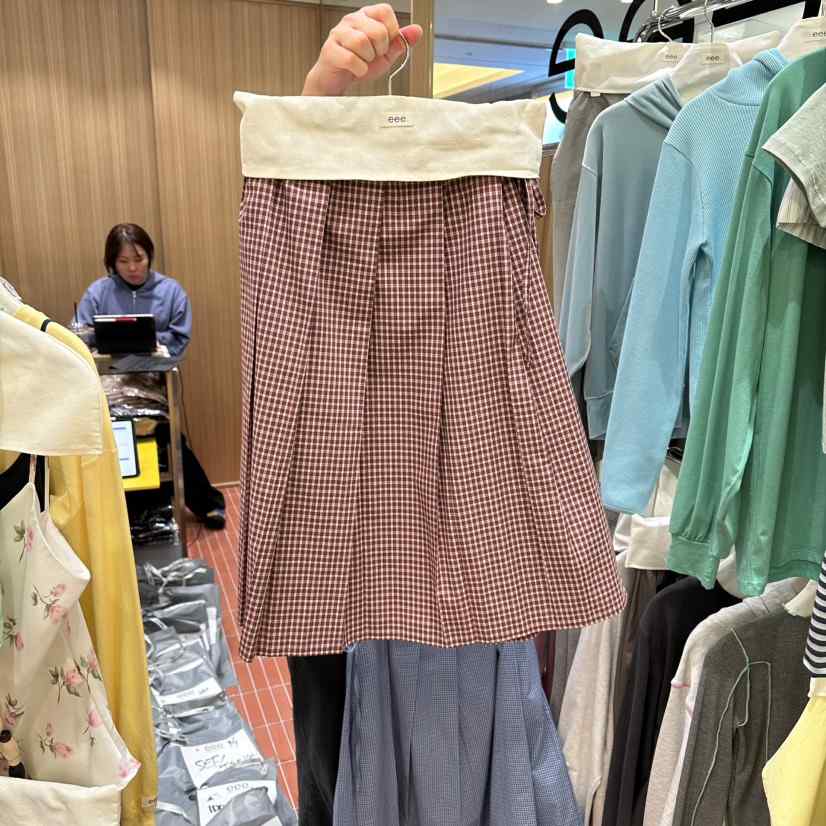 E/E/E韓國代購女裝新款26春夏真品人氣時尚熱賣職業長裙E/E/E長裙