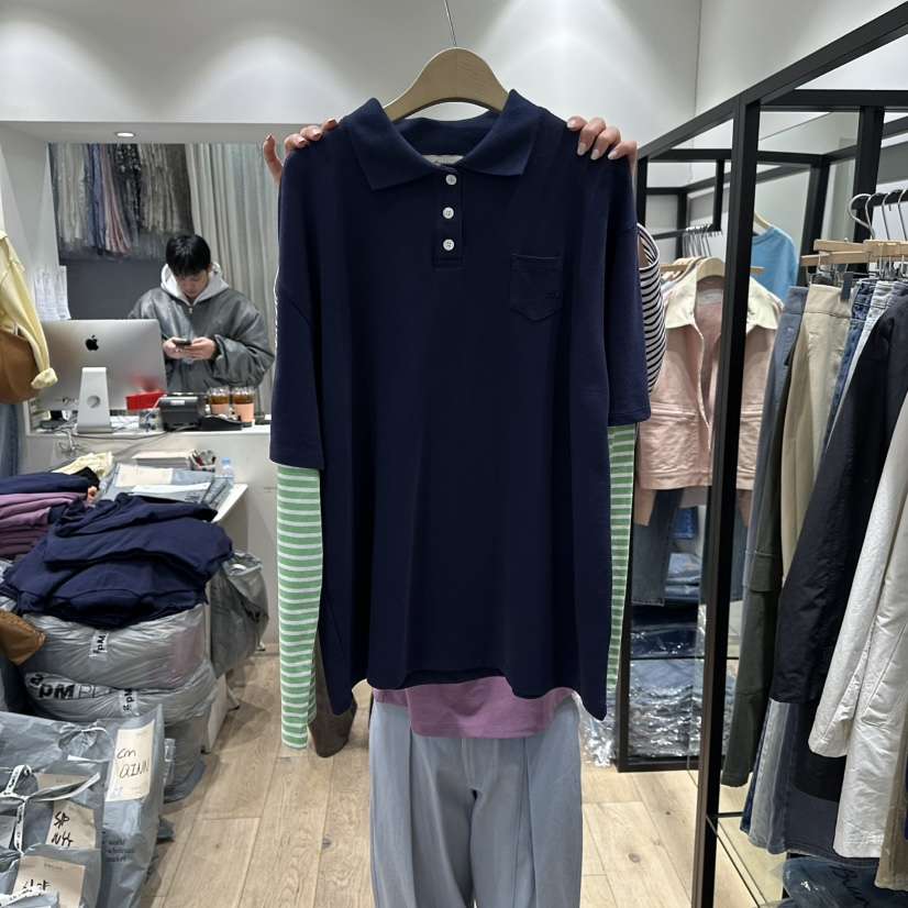 BRUNI/RICOTTA東大門代購女裝新品推薦職業長袖T恤假兩件BRUNI/RICOTTA長袖T恤