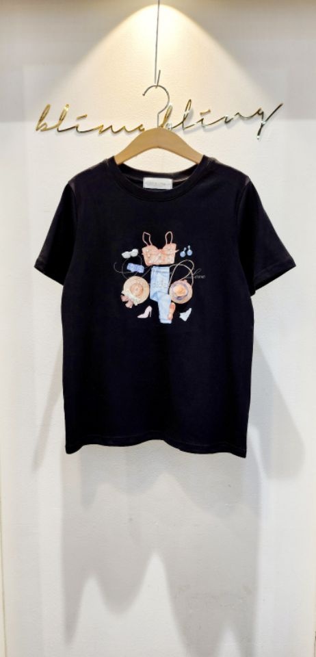 BLING BLING-S/RICO韓國直郵實拍女裝新品人氣26春夏T恤BLING BLING-S/RICOT恤