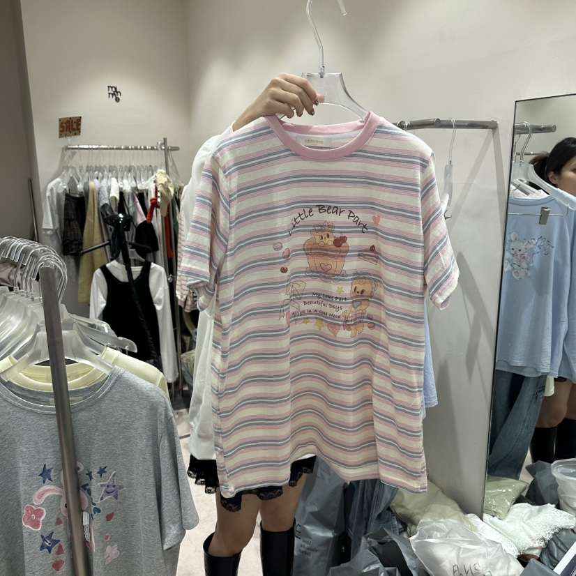 MIMME/LOOKK韓國代購女裝新款休閑真品熱賣職業26春夏T恤MIMME/LOOKKT恤