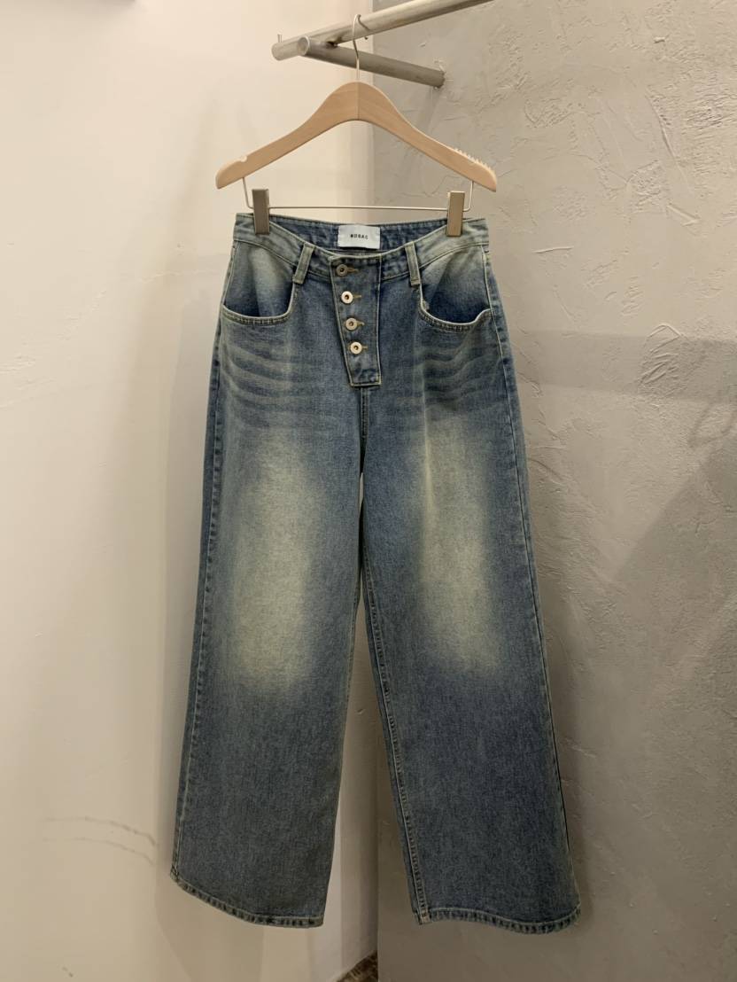 MOSAIC韓國直郵女士新款真品時尚職業休閑26春夏牛仔褲鏤空MOSAIC牛仔褲