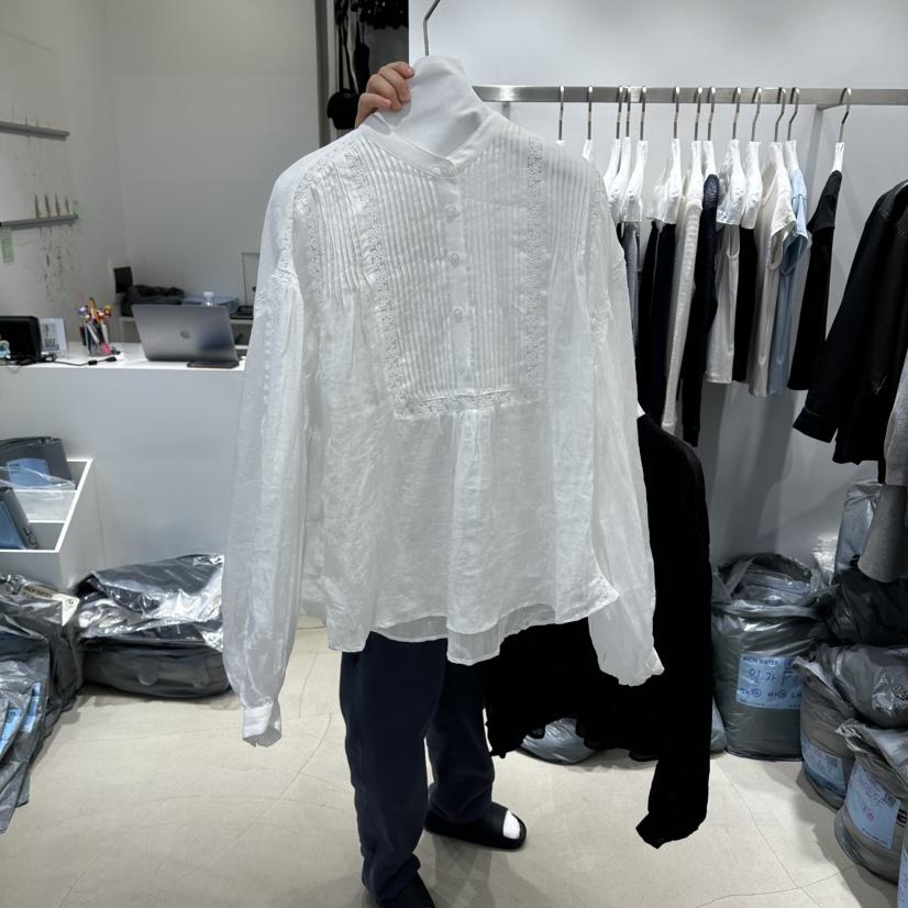 RICH SISTER韓國直郵實拍女士新品休閑熱賣襯衫蕾絲衫褶裥RICH SISTER襯衫/蕾絲衫