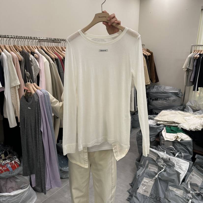 URBANSTORY/REMAKING韓國直郵實拍女士新品26春夏長袖T恤Remaking/URBANSTORY長袖T恤