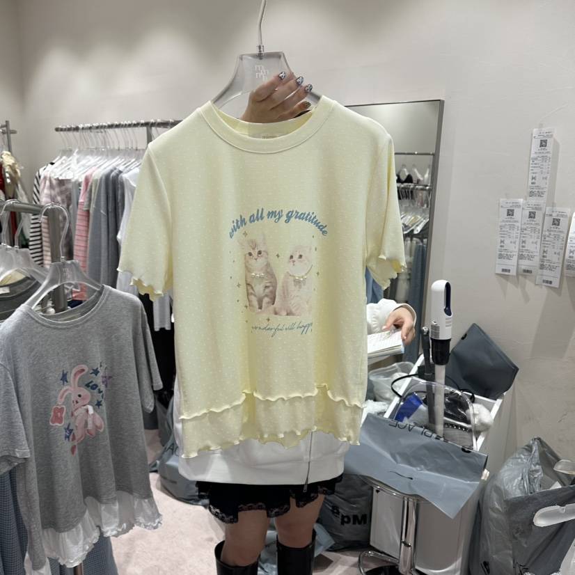 MIMME/LOOKK韓國東大門代購女裝新款職業26春夏休閑推薦T恤MIMME/LOOKKT恤