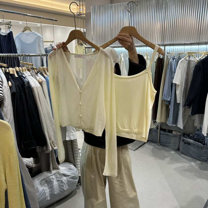 ALEGRE韓國直郵實拍女士新款時尚26春夏套裝兩件套套裝開衫ALEGRE套裝