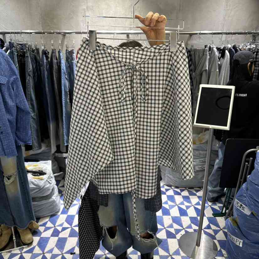 AMOUR韓國代購女裝新款人氣休閑熱賣時尚半身裙中短裙格紋AMOUR半身裙/中短裙