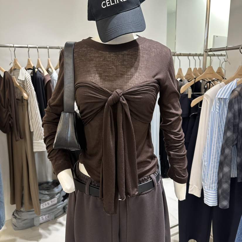 RENDER韓國代購女裝新款職業熱賣休閑推薦人氣26春夏長袖T恤RENDER長袖T恤