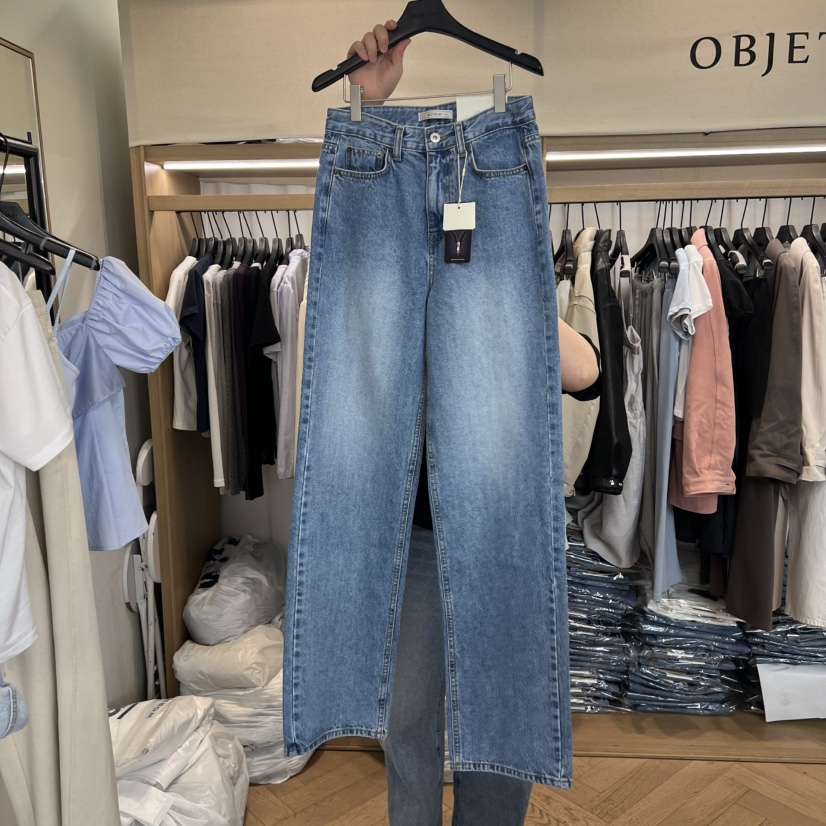 OBJET/LOVEUSU韓國直郵實拍女士新品熱賣人氣時尚牛仔褲OBJET/LOVEUSU牛仔褲