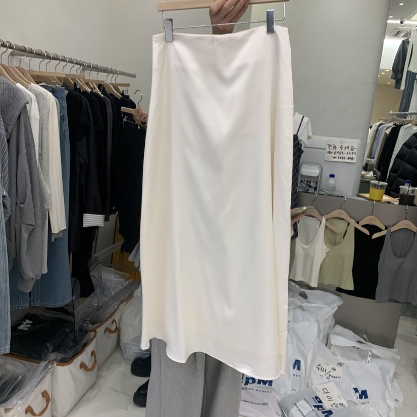 TAKE YOUE TIME韓國代購女裝新品推薦熱賣26春夏長裙緞面TAKE YOUE TIME長裙